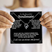 To My Soulmate/Wife Necklace Gift for Valentine Fiancée/Girlfr