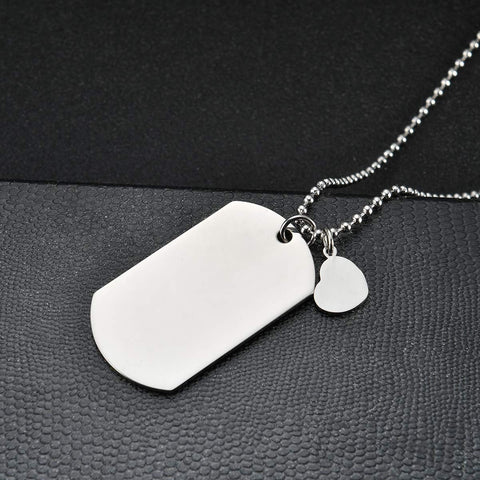 Inspirational Birthday Gift to My Son from Mom Always Remember You Are Braver Stainless Steel Dog Tag Necklace Pendant