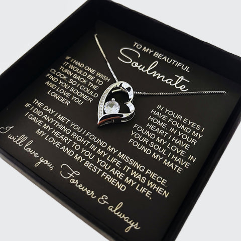 To My Soulmate/Wife Necklace Gift for Valentine Fiancée/Girlfriend Gifts for Her